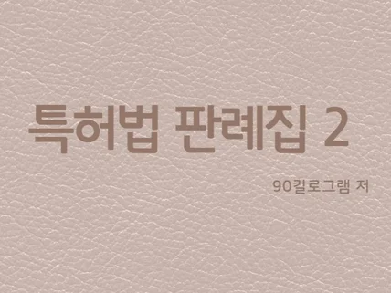 특허법 판례집 2024 2편