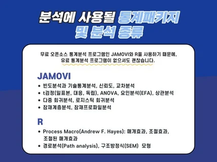 jamovi 일대일 논문통계 분석 과외