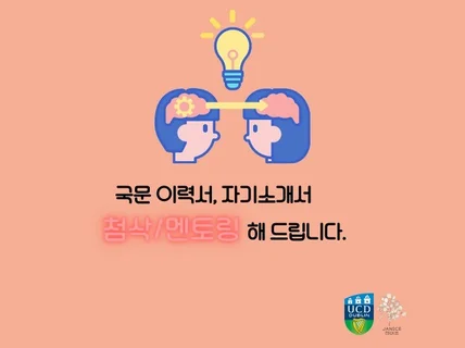 국문이력서, 자기소개서/커버레터 멘토링 해 드립니다.