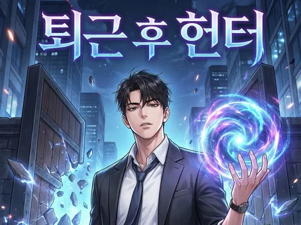 상업용 OK 헌터 재벌 전문직물 현판 AI 웹소설 표지