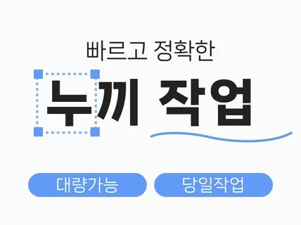 빠르고 정확한 누끼작업 도와드립니다.