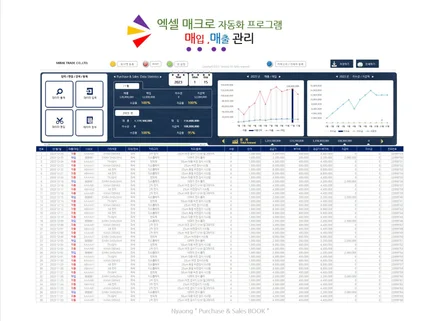 엑셀 매크로 매입매출 관리 프로그램