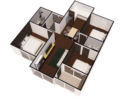 아이소메트릭 분양자료 CG 평면도 인테리어 스케치업