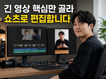 긴 영상 핵심만 뽑아 쇼츠 1편으로 편집합니다