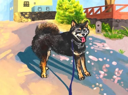 강아지 그림 고양이 반려동물 그림 가족사진 그림