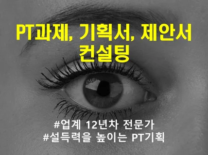 PT과제,기획서,보고서,제안서, 공모전 코칭 및 컨설팅