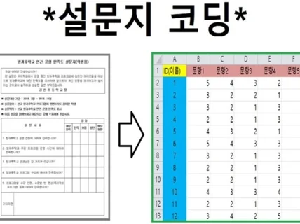 설문지 코딩 작업 해 드립니다.