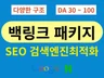 검색엔진최적화SEO를 위한 백링크 패키지