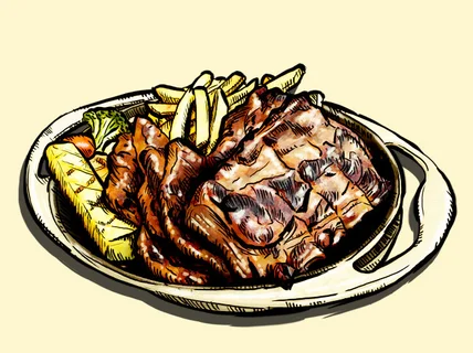 음식 일러스트 그려 드립니다.