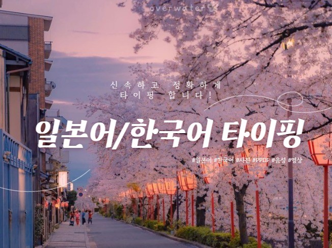 신속 정확하게 일본어/한국어 타이핑 해드립니다
