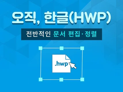 한글 .hwp  문서 편집해 드립니다.