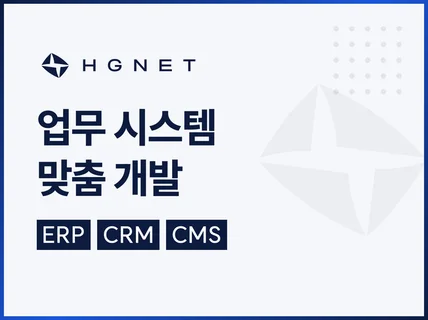 업무 시스템 맞춤 개발 (ERP.CRM.관리자)