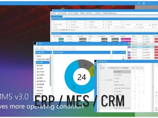 ERP, MES, WMS 등 기업용 업무솔루션 개발