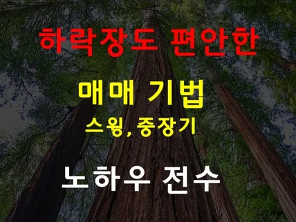 하락장도 편안한 스윙 중장기 추세 매매 기법을 드립니다.