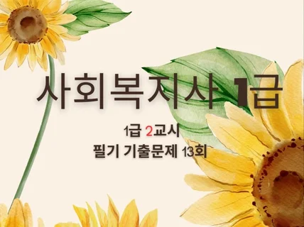 사회복지사 1급2교시 필기 기출문제 13회