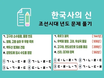 한국사 조선시대 연도 퀴즈