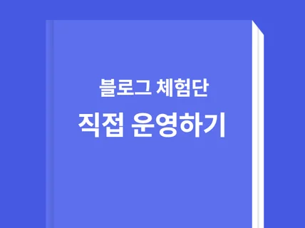 블로그 체험단 마케팅 운영 직접하기 전자책