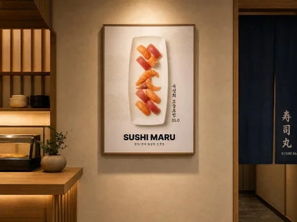 카페/식당/디저트/홍보 포스터 제작부터 인쇄까지