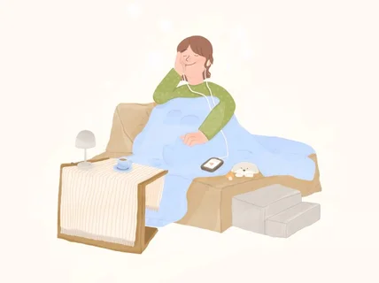 몽글몽글 따뜻한 감성의 스토리가 들어간 일러스트 그려요