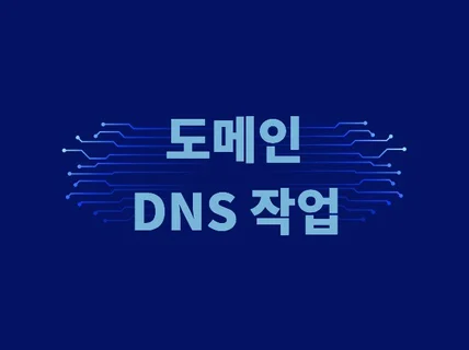 도메인 DNS 작업, 네임서버 변경 등 모든 작업