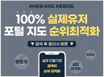 N사 포털지도 검색어 최적화 서비스 실제 유저 단말기