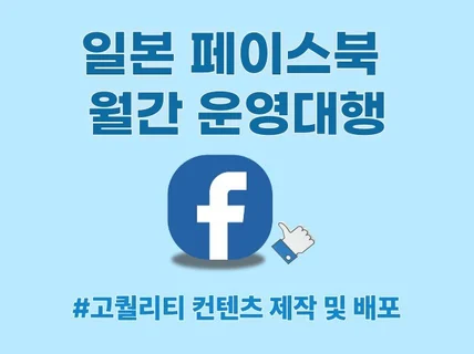 일본 페이스북 월간운영대행