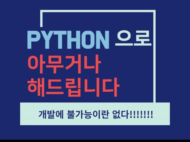 Python 고객 맞춤 개발