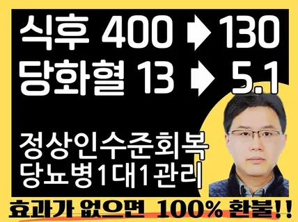 당뇨 고혈당 14일만에 혈당 정상화 1대1 코칭