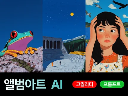 앨범아트 AI 일러스트 , 미드저니 프롬프트, 고퀄