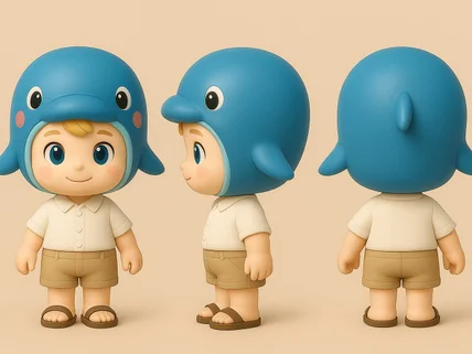 Ai로 만든 인형 도안 참고 사진