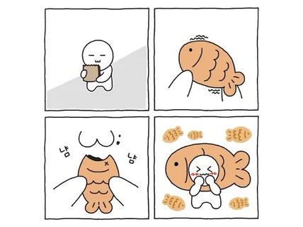 귀엽고 깜찍하고 심플한 인스타툰/홍보툰