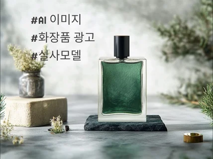 자연스러운 AI 화장품 광고 포스터 실사 이미지 모델