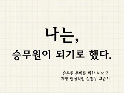 독학으로 합격하는 승무원 취업 준비 실전 교습서