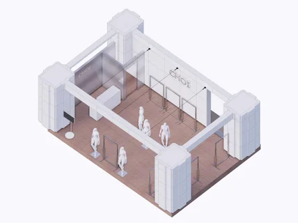 빠른 긴급 백화점 입점 팝업+전시부스 3D렌더링/CG