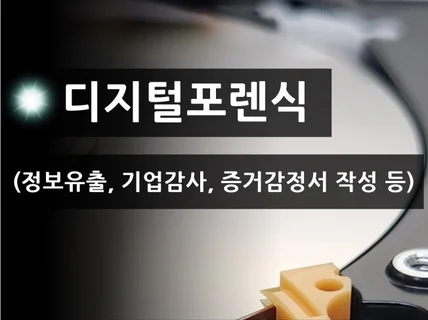 디지털포렌식 /정보유출, 기업회계 및 감사, 증거감정서