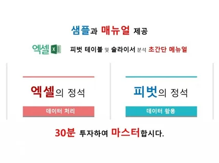 Excel 피벗테이블 및 슬라이서 분석 초간단 메뉴얼을 드립니다.