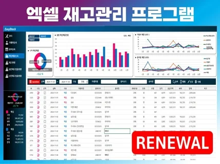 Excel 엑셀 재고관리프로그램 즉시전송