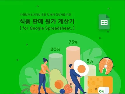 자영업/외식업/카페 사장님 필수, 식품 원가 계산기