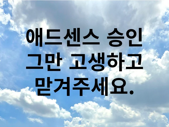 애드센스 승인 믿고 맏겨주세요. - 크몽