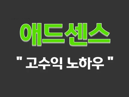 애드센스 고수익 노하우 1대1 강의