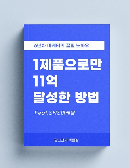1제품으로만 10억 달성하게 된 방법 1제품으로만 10억 달성하게 된 방법