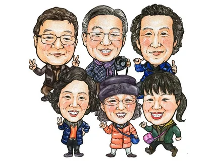 프리미엄 상업적  캐리커쳐 그려 드립니다.