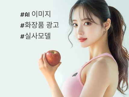 자연스러운 AI 화장품 광고 포스터 실사 이미지 모델