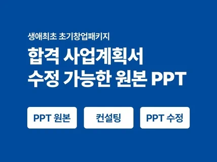 생애 최초 청년 창업 지원 사업 계획서 합격 PPT