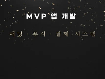 MVP 앱 개발 채팅·푸시·결제 시스템