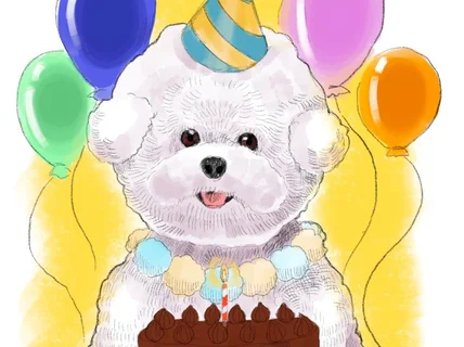 사랑스러운 반려동물 초상화 그려드립니다