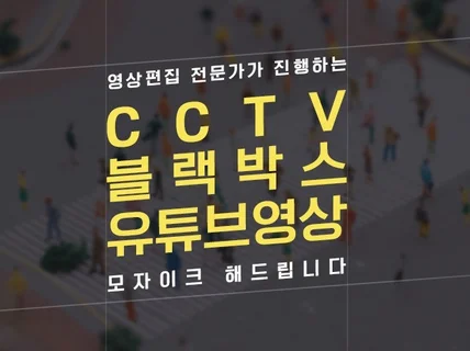 전문가가 CCTV, 블랙박스, 영상 모자이크 해드립니다