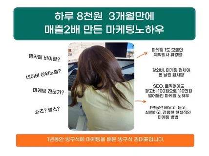 하루 8천원 3개월만에 매출 2배 만든 마케팅 노하우