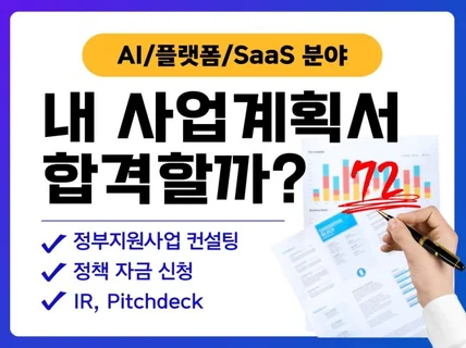 15억 사업계획서 컨설팅 AI/플랫폼/SaaS