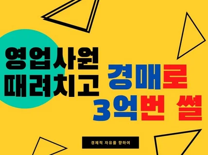 경매로 자동차 영업사원 때려치고 2년만에 3억번 썰